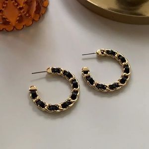 3/$25 Gold Chain Hoop Earrings